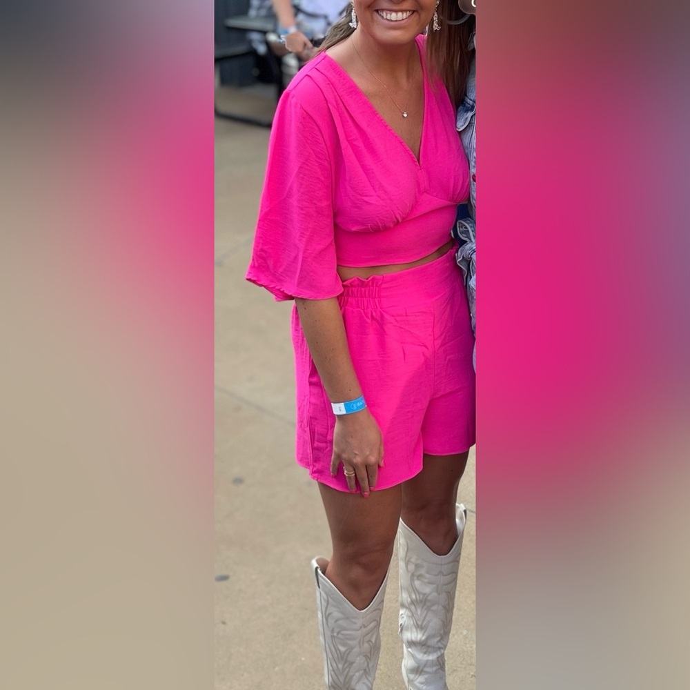 *last chance* Fancyinn | Vibrant Pink Two-Piece Set - Picture 2 of 16